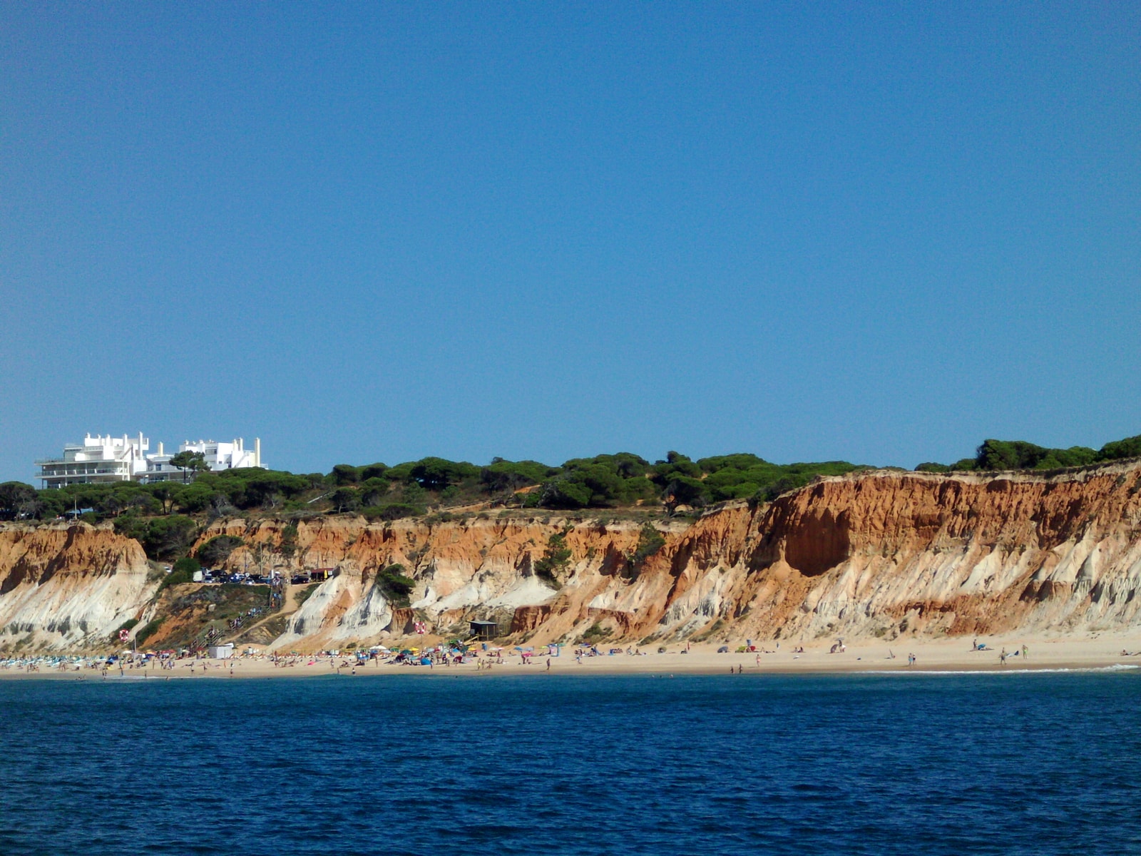 Falésia Beach seen from sea