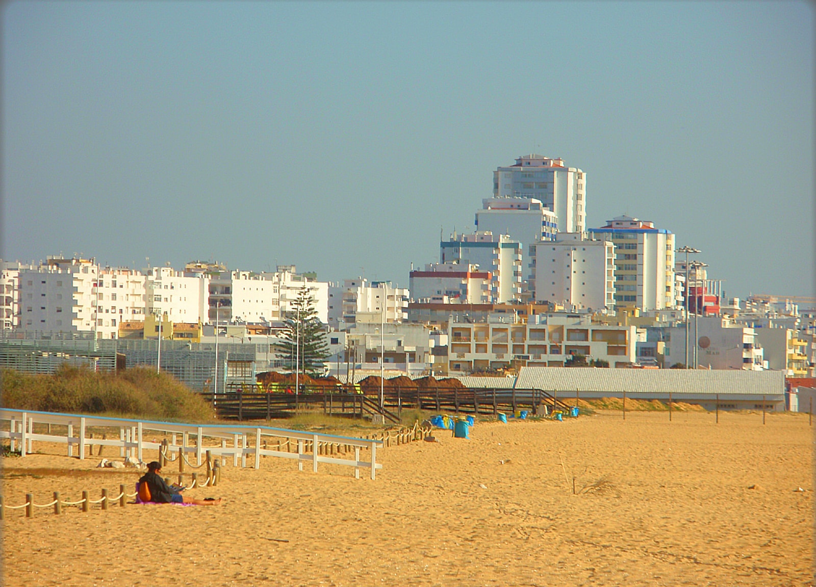 Vilamoura beach and skyline